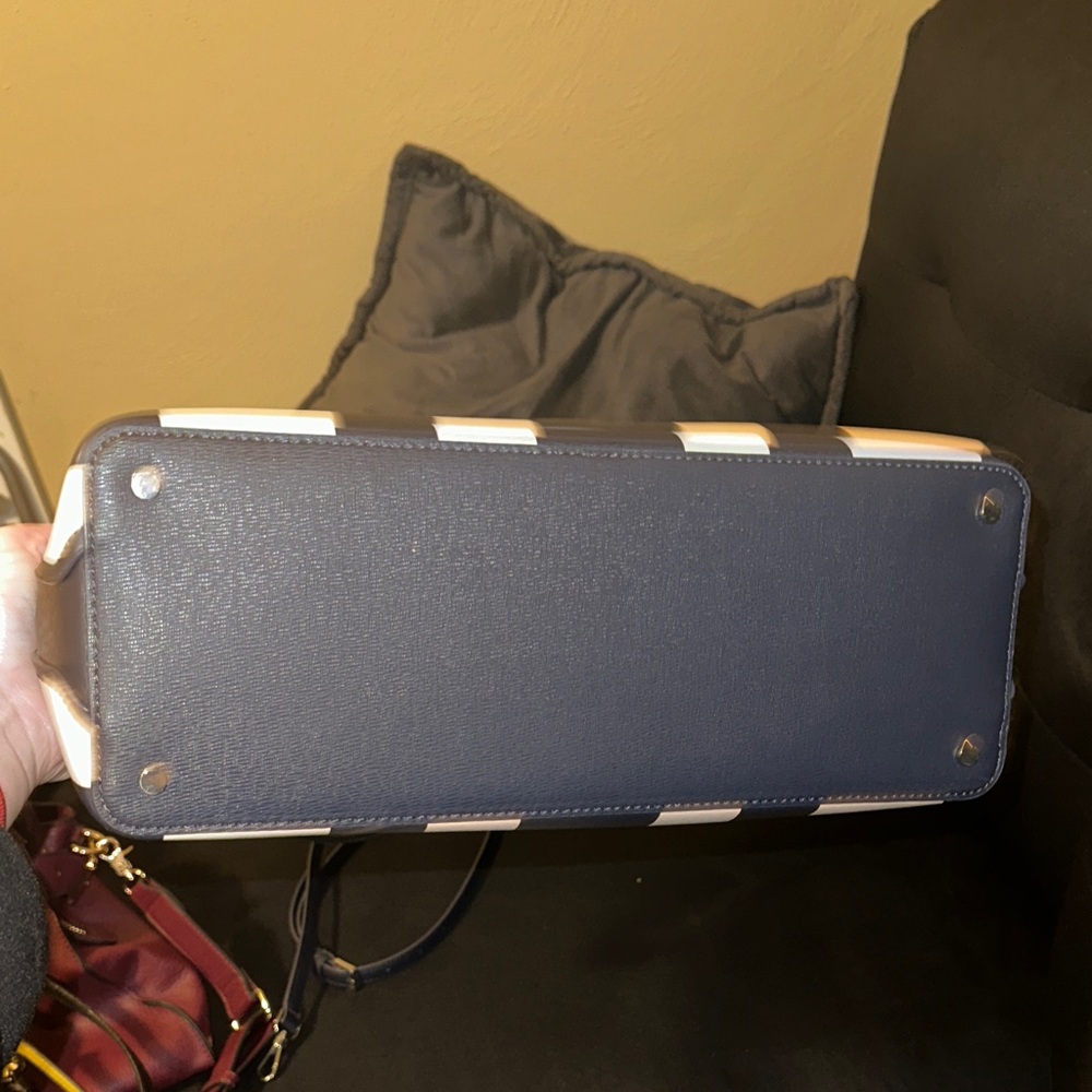 Kate Spade Navy and Cream Striped Women's Bag - Picture 6 of 7